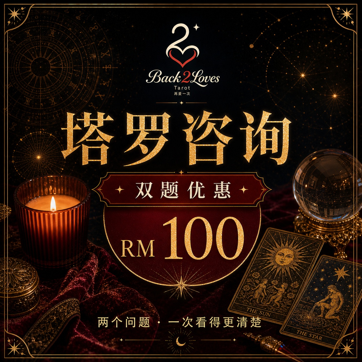 塔罗咨询：两题优惠